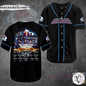 2022 Stanley Cup Champions Colorado Avalanche Player Signatures Baseball Jersey