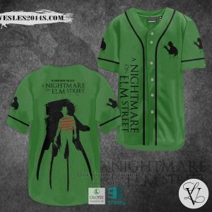 A Nightmare on Elm Street Horror Movie Green Baseball Jersey