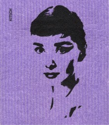 Audrey pop art dishcloth