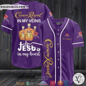 Crown Royal In my Veins Jesus In My heart Baseball Jersey 9w3