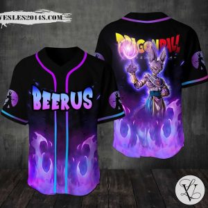 Dragon Ball Beerus 3D Baseball Jersey Shirt