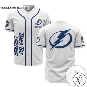Personalized NHL Tamp Bay Lightning Baseball White Customized Jersey