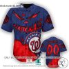 Washington Nationals Blood Personalized Baseball Jersey