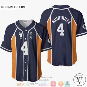 Yuu Nishinoya 4 Haikyuu Baseball Jersey Shirt